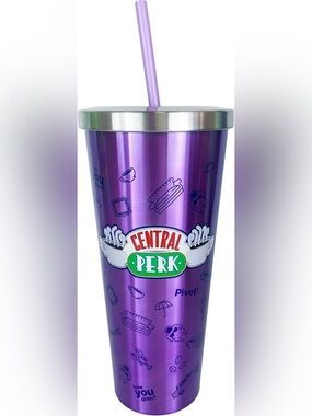Central Perk Purple Metallic Travel Tumbler